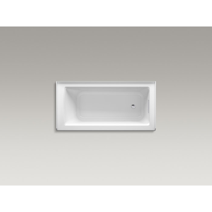 K1946LA0,7,96 Kohler Archer® 60" x 30" Acrylic Alcove Soaking Bathtub with Comfort Depth